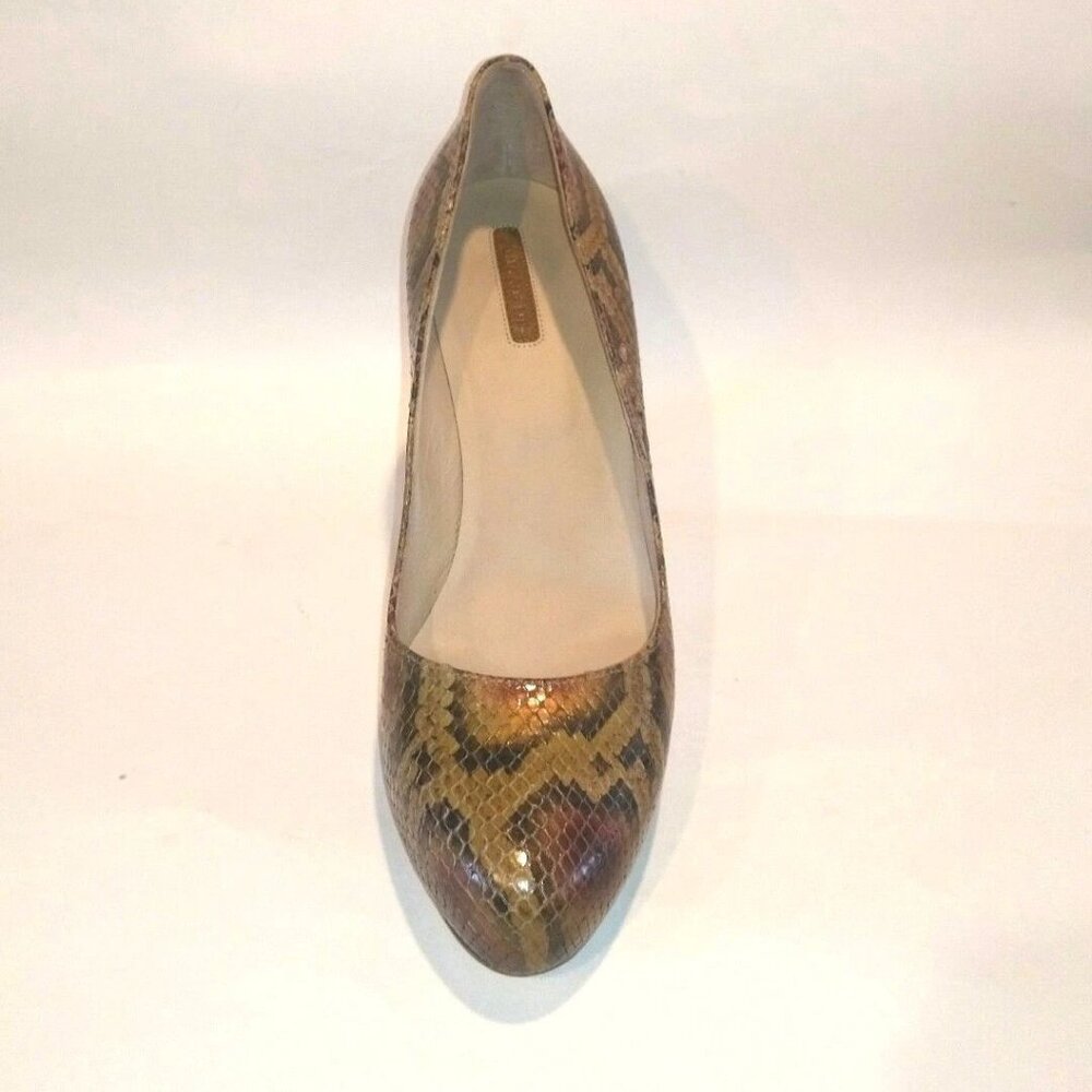 LONGCHAMP NEW Pumps Heels Hidden Platform Python ALL- Leather Womens 40/9 Italy - Picture 4 of 12